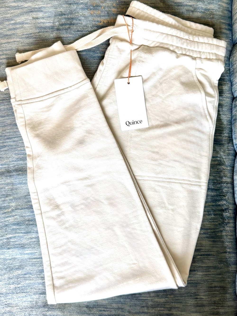 Quince Modal Joggers Off White NWT Small SuperSoft Tencel Travel